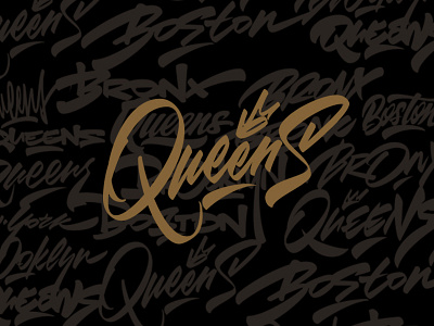 Queens - vector lettering for sale