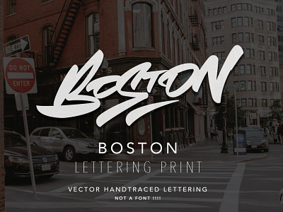 Boston - vector lettering for sale