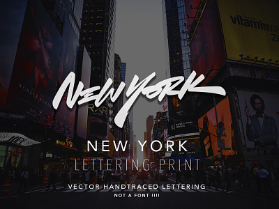 New York - vector lettering for sale