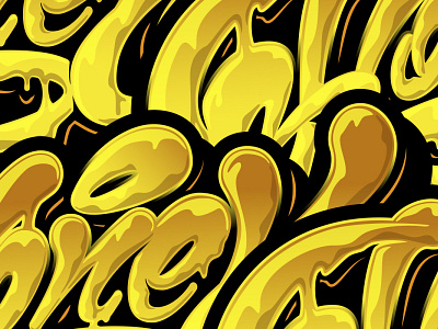 Honey (details) - vector lettering for sale