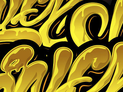 Honey (details) - vector lettering for sale