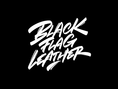 Black Flag Leather brushpen calligraphy craft design graffiti illustration leather lettering logo logotype type каллиграфия леттеринг