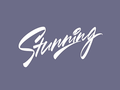 Stunning - vector lettering for sale