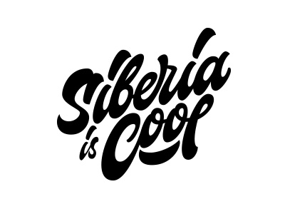 Siberia is cool (english) branding brushpen brushscript calligraphy cool identity lettering logo logotype print siberia typography