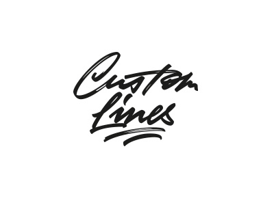 Custom Lines 2 stroke version branding brushpen calligraphy custom freestyle identity lettering logo logotype script signature typography