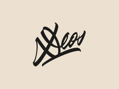 Deos brushpen calligraphy clothing label letter lettering logo logotype signature type