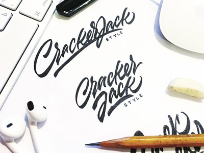 CrackerJack Style brushpen calligraphy clothing lettering logo logotype signature sketch streetwear style t shirt