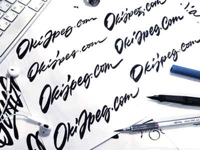 Okijpg.com sketches artist brushpen calligraphy lettering logo logotype photo photographer photography signature type