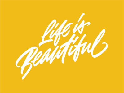 Life is beautiful beautiful beauty brushpen calligraphy clothing lettering life logo logotype signature type