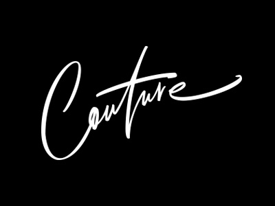 Couture #1 brushpen calligraphy clothing designer fashion identity lettering logo logotype signature type