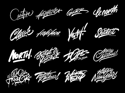 Lettering set vol. 11 behance brand brush calligraphy clothing collection design lettering logo pen signature type