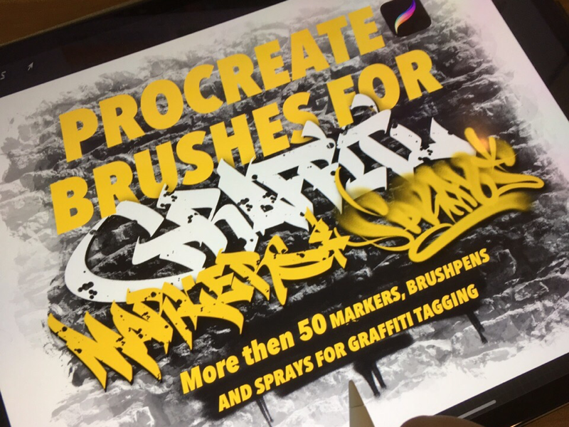Procreate brushes for graffiti procreate леттеринг каллиграфия spray graffiti typography logotype type logo brushpen calligraphy lettering