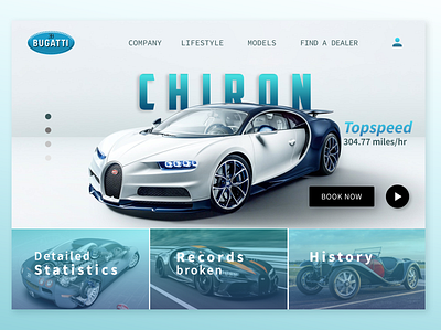 Bugatti-Concept Website branding bugatti concept website design interface interface design landing page design minimal typography ui ux web webdesign website design