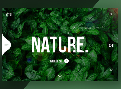 Nature - Concept Landing Page concept website dailyui design interface interface design isometric design minimal nature ui ui ux ui ux design ui design webdesign website website concept websites