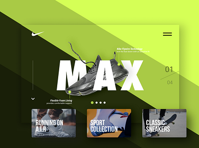 Nike - Concept Landing Page branding concept website interface interface design minimal nike shoes sports ui webdesign website website design