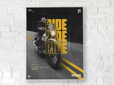 Ride - Poster Design graphic graphic design graphicdesign graphics grunge grunge texture minimal minimalism minimalist minimalistic monochromatic monochrome poster poster art poster design