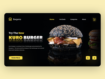 Burgerss - Concept Landing Page burger burgers design food food website graphic interface interface design isometric design minimal minimalist ui ux ui design uidesign uiux web web design webdesign website website design