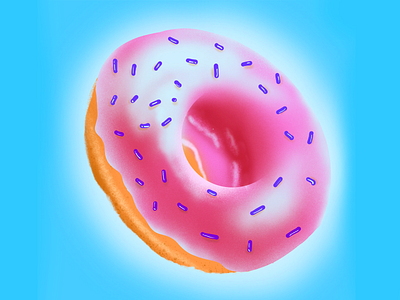 Donut Using Procreate 3d 3d art design graphic graphic design minimal minimalism minimalist procreate procreate art vector vector art vector illustration vectorart