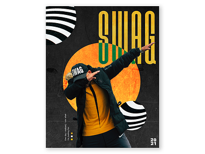 Swag - Poster Design black black and white design gradient gradients graphic graphic design grunge grungy minimal minimalism minimalist minimalistic stripes type type art type design typeface typographic typography