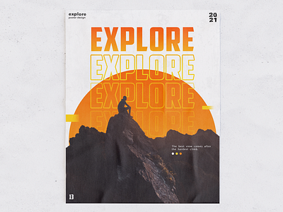 Explore - Poster Design design gradient graphic graphic design minimal minimalism minimalist minimalistic poster poster a day poster art poster design texture type type design typeface typography typography poster