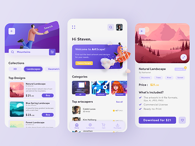 Artscape 3d 3d ui brand branding design graphic graphic design minimal minimalism minimalist minimalistic type typography ui ui ux ui app ui app design ui design uidesign uiux