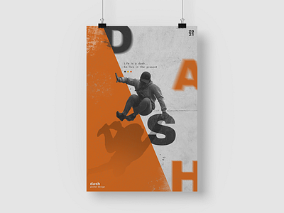 Dash design graphic graphic design grunge grunge font grunge texture grungy minimal minimalism motion post poster poster a day poster art poster design posters speed