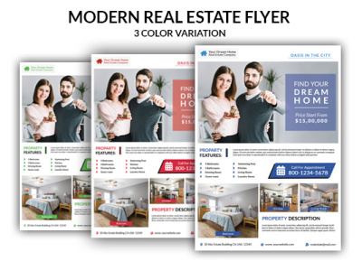 Modern Real Estate Flyer advertisement business flyer cmyk design digital marketing flyer graphic design jpeg print ready flyer psd real estate flyer