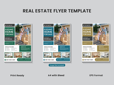 Real Estate Flyer Template advertisement advertising agency flyer flyer template mortgage new home new house print ready real estate real estate flyer relator
