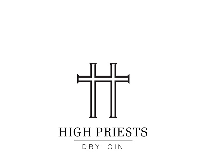 high priests adobeillustator brand concept flat gin illustration illustrator logo logodesigns minimal minimalistic monochrome simple logo typography vector