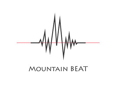 mountain beat adobeillustator beat concept flat logo logodesigns minimal minimalistic music logo pulse simple simple logo simplistic
