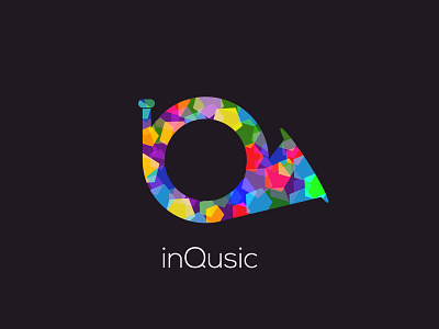 inQusic logo android app community design library logo mask music playlist share