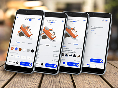 ShoesApp Design add cart product shoes user user interface ux