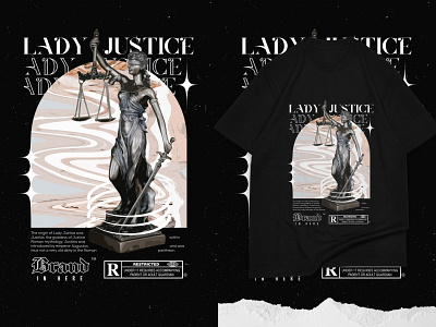 Lady Justice Artwork - Tshirt Merch apparel artwork branding design illustration streetwear tshirt urban