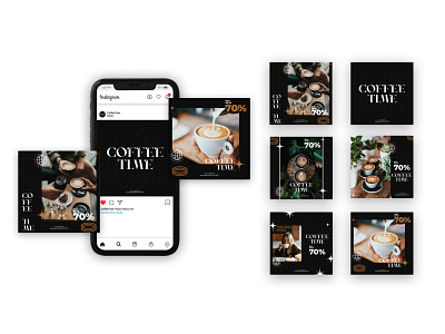 Coffee Time - Branding Social Media Concept branding cafe coffee coffee time graphic design instagram instagram feed instagram post urban