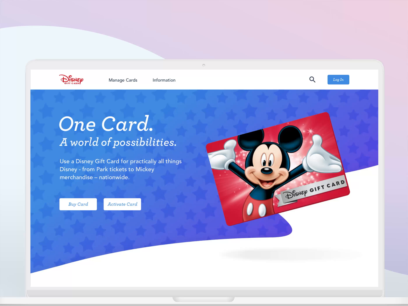 Disney Gift Card  One Card. A World of Possibilities!
