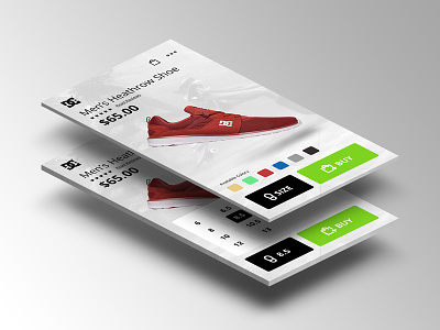 Mens Shoe Size Select Screen app cart check out debut ios shoes shop sketch