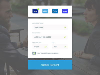 Simple Credit Card Checkout card checkout clean credit customer design order page payment simple sketch ui ux