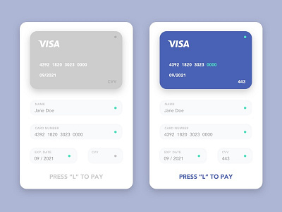Daily UI #002 Credit Card Checkout