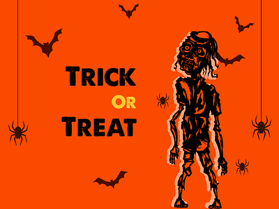 Trick or Treat : Dribbble Prompt N° 51 adobe illustrator animation art character dribbbleweeklywarmup graphics halloween halloween party illustration party spooky trickortreat