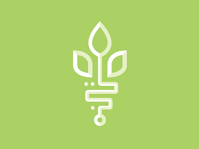 Unused Health Mark circuit connectivity green icon life logo mark medicine plant technology