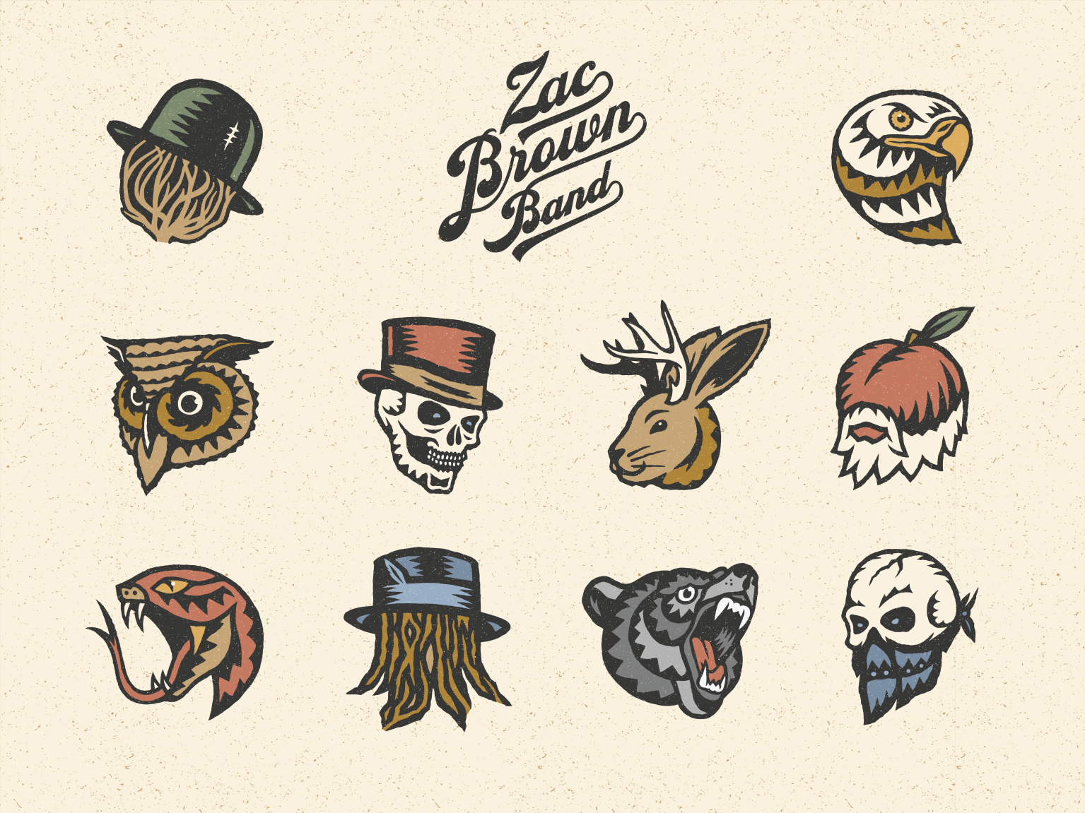 Zac Brown Band Illustrations by Cody Petts on Dribbble