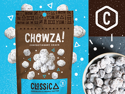 Chowza! Confections candy chocolate chowza dessert peanut butter powdered sugar puppy chow