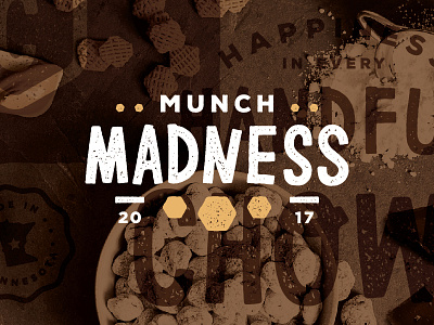 Munch Madness! awesome chocolate flavor gold logo madness peanut butter sweet taste type white