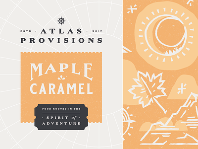 Atlas Provisions (Maple Caramel) caramel design goodness illustration maple packaging yum