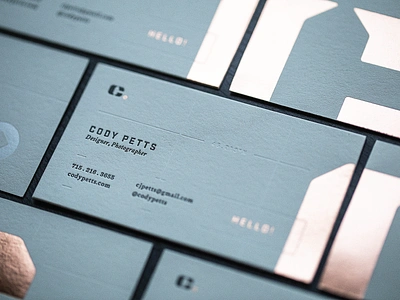 New Business Cards business card copper design foil letterpress print