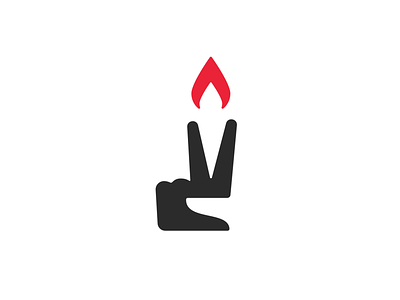 Peace Out black design fire flame hand hot logo peace red sign white