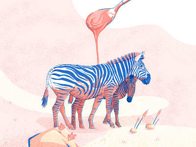 Zebra animal art clean creative illustration