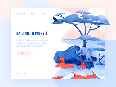 said no to ivory ！ clean color illustration ui web