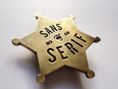 Sans Serif badges