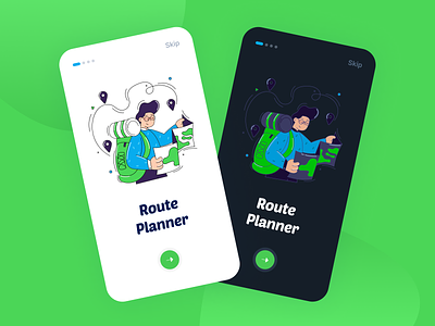 Mobile App app character graphic design illustration map mobile navigation